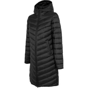 4F DOWN JACKET Dámský péřový kabát, černá, velikost XL