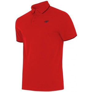 4F PÁNSKÉ TRIKO červená XL - Pánské polo tričko