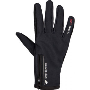 4F GLOVES Softshellové rukavice, černá, velikost S