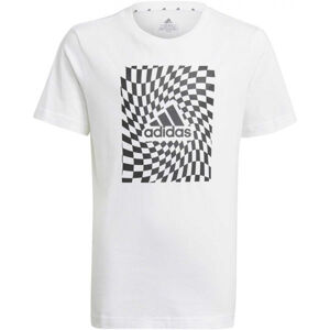 adidas G T1 TEE Chlapecké tričko, Bílá,Černá, velikost 128