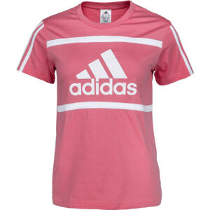 adidas CB TEE Dámské tričko, Růžová,Bílá, velikost XL