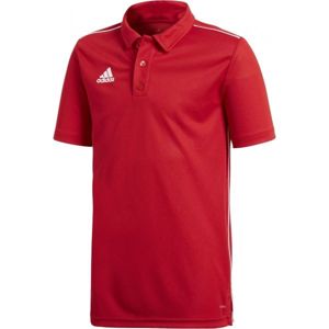 adidas CORE18 POLO Y červená 116 - Chlapecké polo tričko