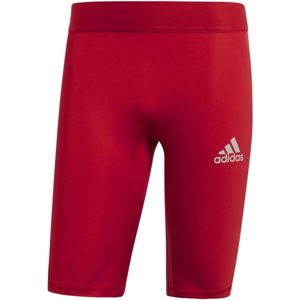 adidas ALPHASKIN SPORT SHORT TIGHTS  M červená S - Pánské spodní trenky