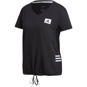 adidas D2M MO T Dámské sportovní tričko, Černá,Bílá, velikost XS