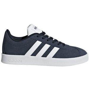 adidas VL COURT 2.0 K Dětská volnočasová obuv, Tmavě modrá,Bílá, velikost 3.5