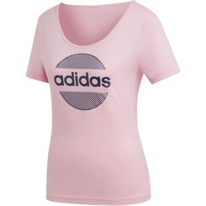 adidas LINEAR TEE II růžová S - Dámské triko