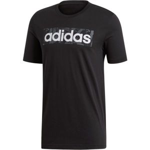 adidas E LIN AOP BOX T černá 2XL - Pánské triko
