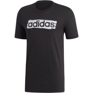 adidas E LIN BRUSH TEE černá M - Pánské triko