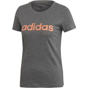 adidas E LIN SLIM TEE tmavě šedá XS - Dámské tričko
