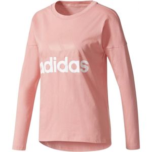 adidas ESSENTIALS LINEAR LONGSLEEVE světle růžová S - Dámské tričko