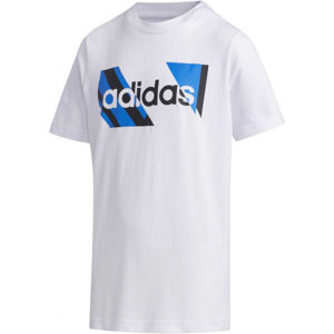 adidas YB Q2 T Chlapecké tričko, Bílá,Modrá,Černá, velikost 140