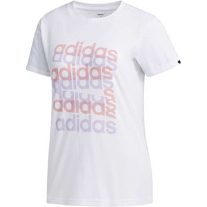 adidas BIG GFX TEE Dámské tričko, Bílá,Modrá,Růžová, velikost XS