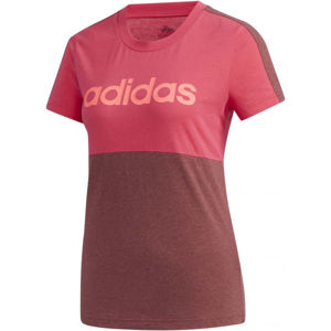 adidas E CB T-SHIRT Dámské tričko, Vínová,Růžová,Lososová, velikost L