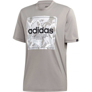 adidas CAMO BX T Pánské tričko, šedá, velikost XXL