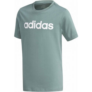 adidas YB E LIN TEE Chlapecké triko, zelená, velikost 116