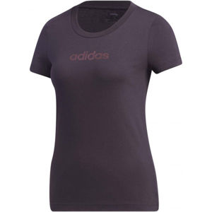 adidas WOMENS ESSENTIALS BRANDED TEE Dámské triko, Fialová,Vínová, velikost XL