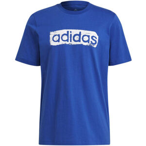 adidas BRSHSTRK V4 TEE Pánské tričko, Modrá,Bílá, velikost M