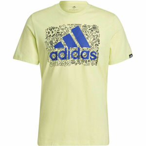 adidas DDLBMB L TEE Pánské tričko, Žlutá,Modrá,Černá, velikost S