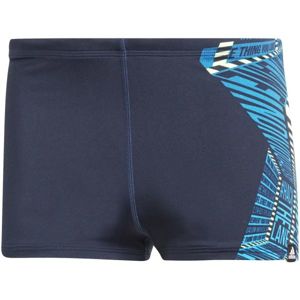 adidas PRO PLACED GRAPHIC SWIM BOXER Pánské plavecké boxerky, Tmavě modrá,Modrá, velikost 8