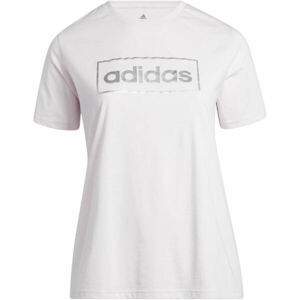 adidas LINEAR Dámské sportovní tričko v plus size, růžová, velikost