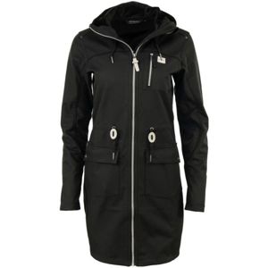 ALPINE PRO GALLERIA 3 Dámský kabát, Černá,Stříbrná, velikost M