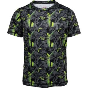 Arcore ELON Chlapecké běžecké triko, Černá,Šedá,Světle zelená, velikost 140-146