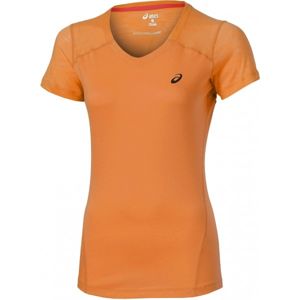 Asics FUZE X V-NECK SS TOP oranžová L - Dámské sportovní triko
