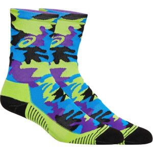 ASICS COLOR CAMO RUN CREW SOCK Dámské sportovní ponožky, zelená, veľkosť 39-42