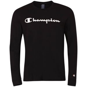 Champion CREWNECK LONG SLEEVE T-SHIRT Pánské tričko s dlouhým rukávem, černá, veľkosť M