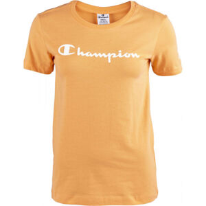 Champion CREWNECK T-SHIRT Dámské tričko, Oranžová,Bílá, velikost L