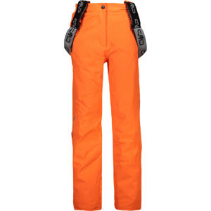 CMP KID GIRL SALOPETTE Dívčí lyžařské kalhoty, oranžová, velikost 128
