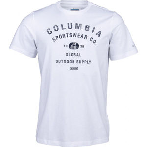 Columbia M PATH LAKE GRAPHIC TEE bílá S - Pánské triko