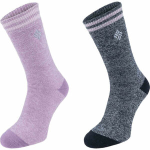 Columbia THERMAL 2P Dámské ponožky, Růžová,Tmavě šedá,Šedá, velikost 35-38