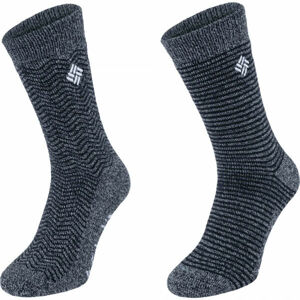 Columbia THERMAL 2P Pánské ponožky, Tmavě šedá,Černá,Bílá, velikost 39-42