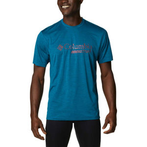 Columbia TRINITY TRAIL GRAPHIC TEE Pánské sportovní triko, Modrá,Růžová, velikost