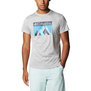 Columbia ZERO RULES SHORT Pánské triko, Šedá,Bílá,Tmavě šedá,Světle modrá, velikost XL