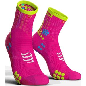 Compressport RACE V3.0 RUN HI růžová T2 - Běžecké ponožky