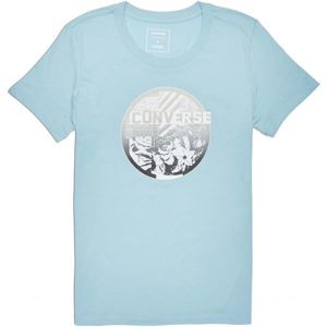 Converse FLORAL COLLAGE CREW TEE šedá M - Dámské tričko