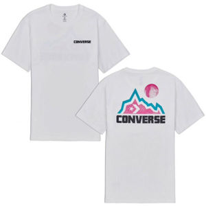 Converse MOUNTAIN MOON GRAPHIC SHORT SLEEVE T-SHIRT bílá S - Pánské tričko