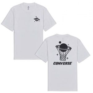 Converse PLANET HOOP TEE bílá L - Pánské tričko
