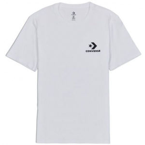 Converse LEFT CHEST STAR CHEVRON TEE Pánské tričko, bílá, velikost XL