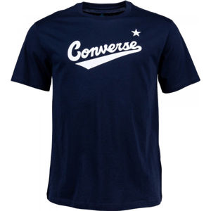 Converse CENTER FRONT LOGO TEE tmavě modrá XL - Pánské tričko