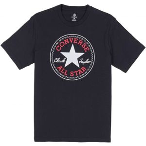 Converse CHUCK PATCH TEE Pánské triko, černá, velikost XXL