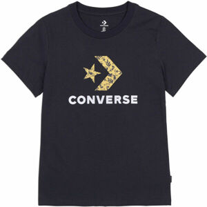 Converse FLORAL STAR CHEVRON GRAPPHIC TEE Černá XS - Dámské tričko