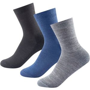 Devold DAILY MERINO LIGHT SOCK 3PK Unisex ponožky, černá, velikost 41-46