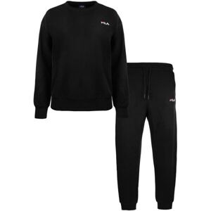 Fila IN COTTON BRUSHED FLEECE Dámské pyžamo, černá, veľkosť XS