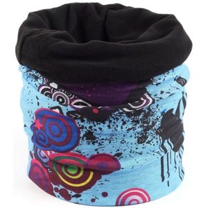 Finmark DĚTSKÝ MULTIFUNKČNÍ ŠÁTEK S FLÍSEM Dětský multifunkční šátek s fleecem, Růžová,Bílá,Modrá, velikost