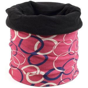 Finmark MULTIFUNCTIONAL SCARF WITH FLEECE Multifunkční šátek s fleecem, růžová, velikost UNI