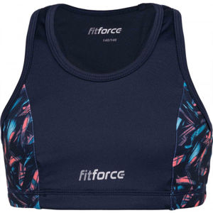 Fitforce REDONDA Dívčí fitness podprsenka, tmavě modrá, veľkosť 128-134