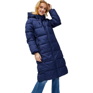 GAP MAXI LONG PUFFER LOGO Dámská zimní bunda, tmavě modrá, veľkosť XS
